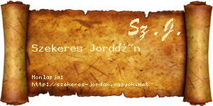 Szekeres Jordán névjegykártya